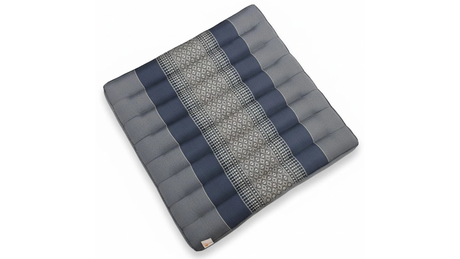 Mango Trees 50 x 50cm Thai Kapok Meditation Cushion - Grey Blue
