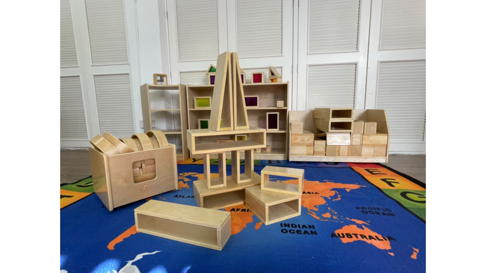 Jooyes Set of 36 Wooden Hollow Building Blocks Harvey Norman