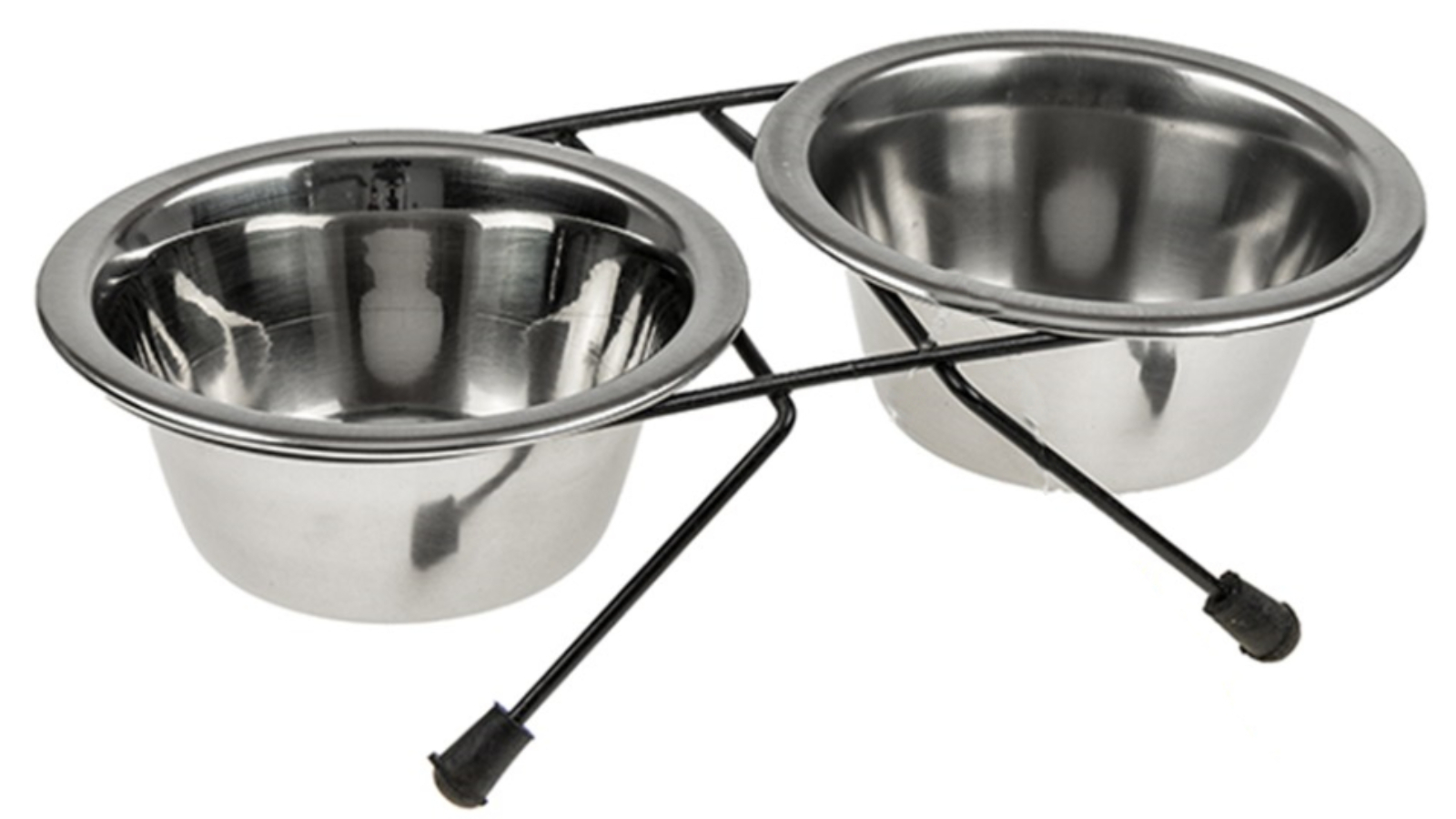 YES4PETS Set of 2 Pet Portable Steel Bowl Feeder - Small 