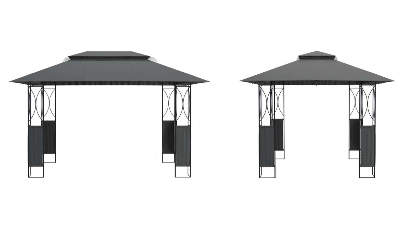 vidaXL Anthracite Gazebo with Roof