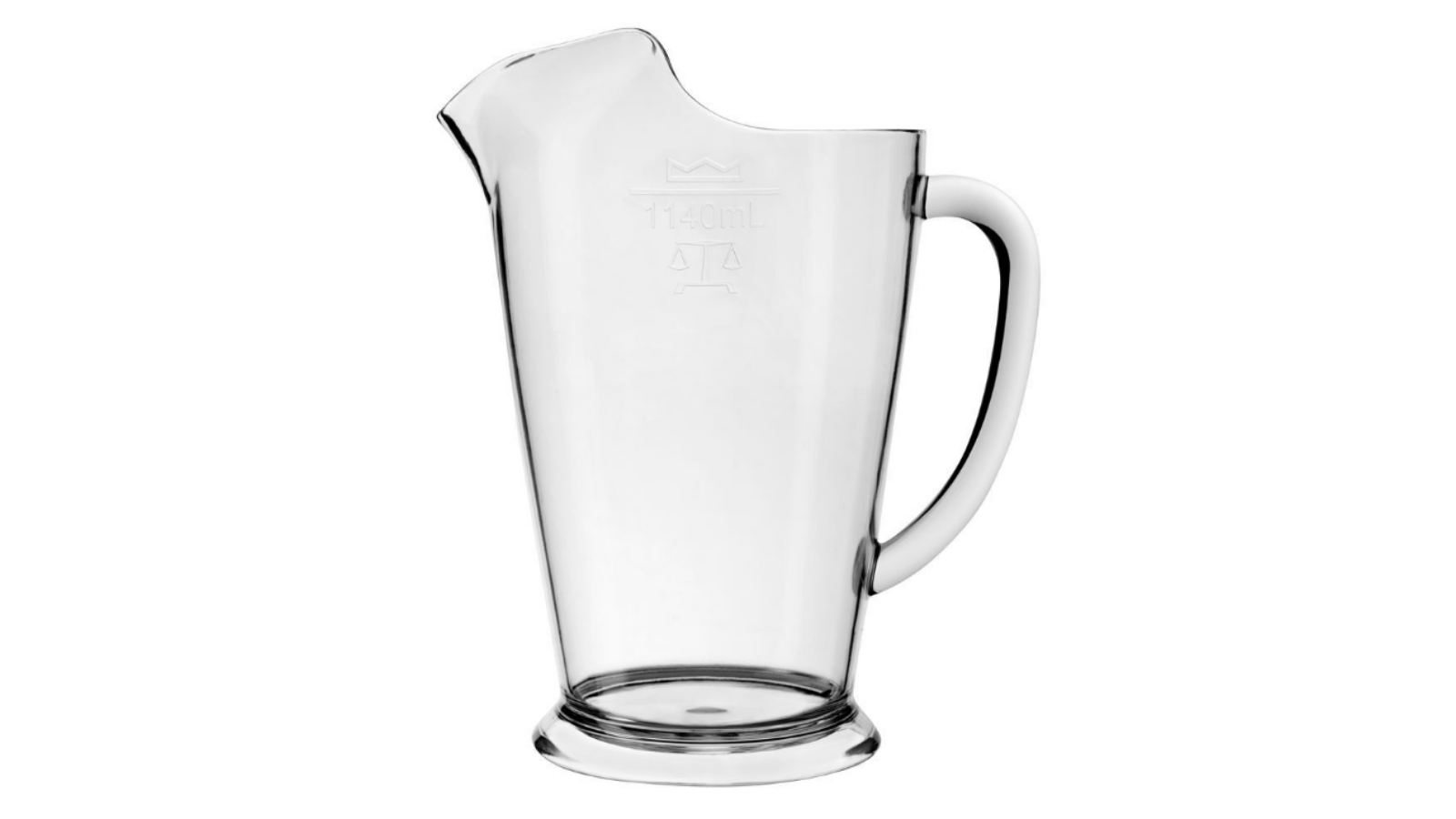 Crown Polycarb Jug with Ice Lip - 1140ml