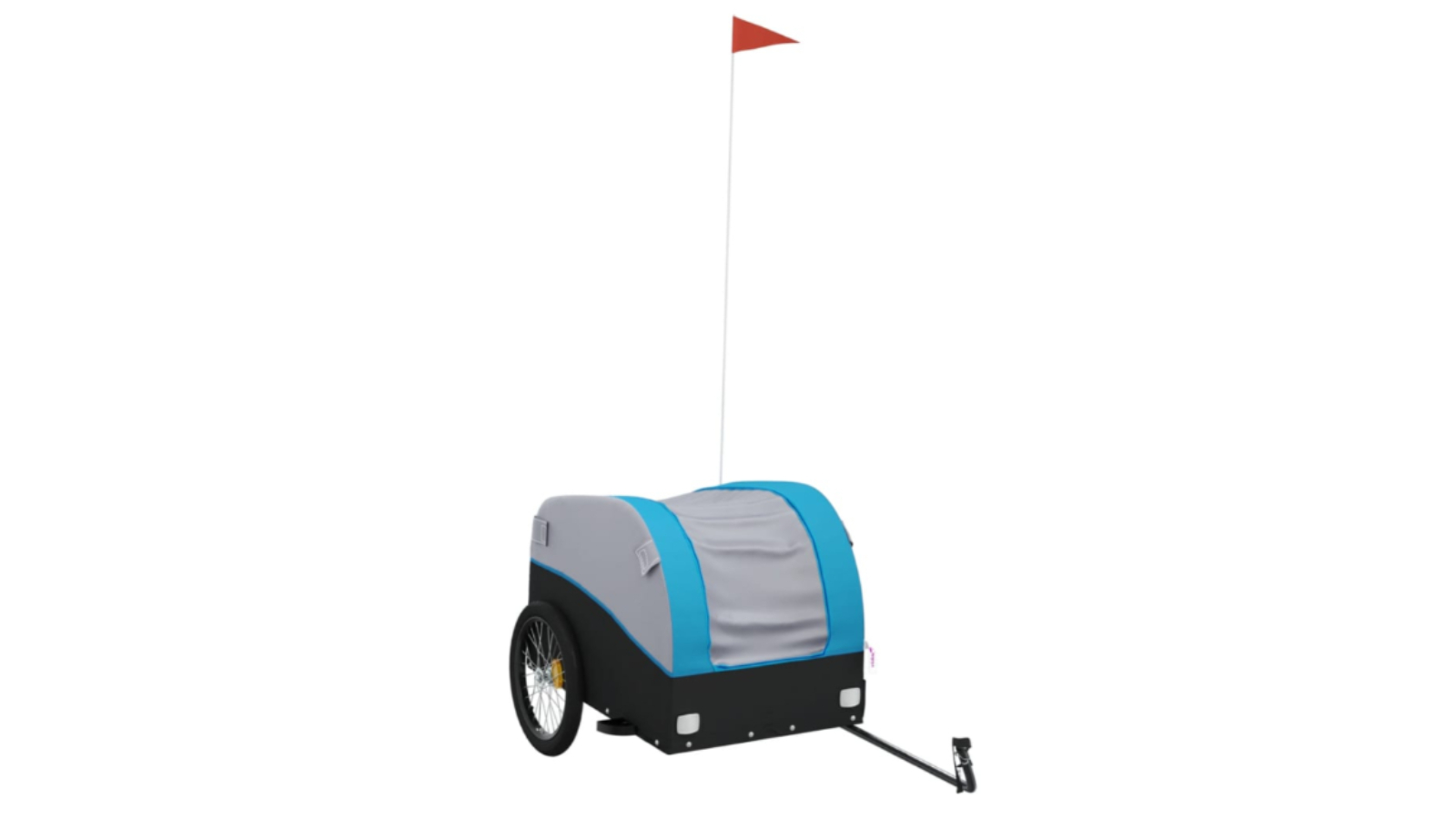 vidaXL 126 x 63 x 63cm Iron 45kg Bike Trailer - Black/Blue