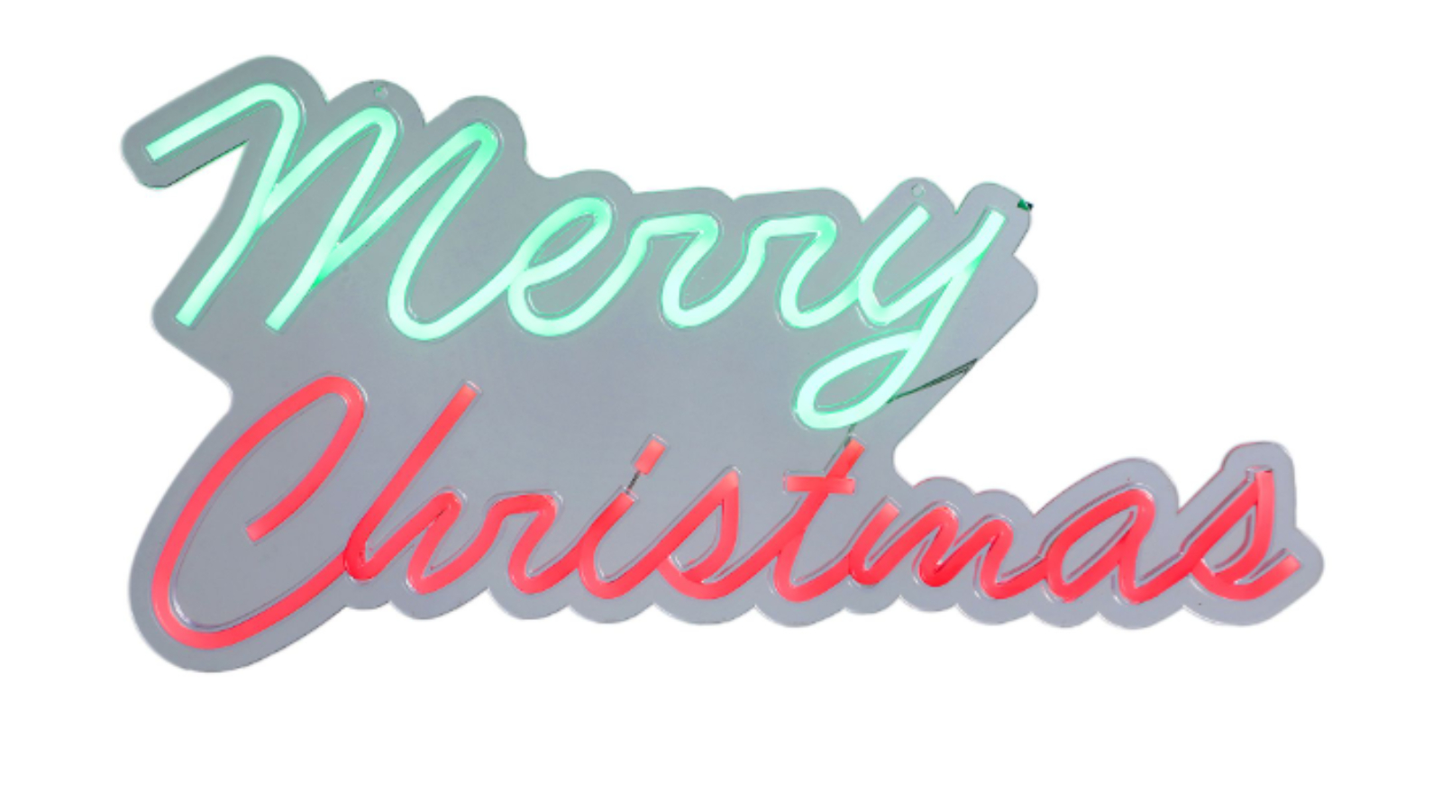 Lexi Lighting 50cm Merry Christmas Neon Sign - Red and Green