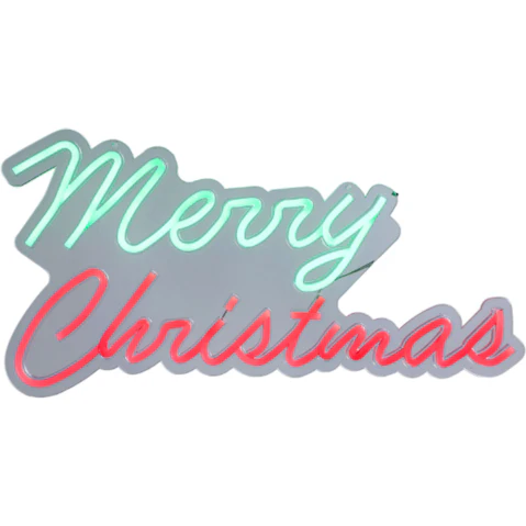 Lexi Lighting 50cm Merry Christmas Neon Sign - Red and Green