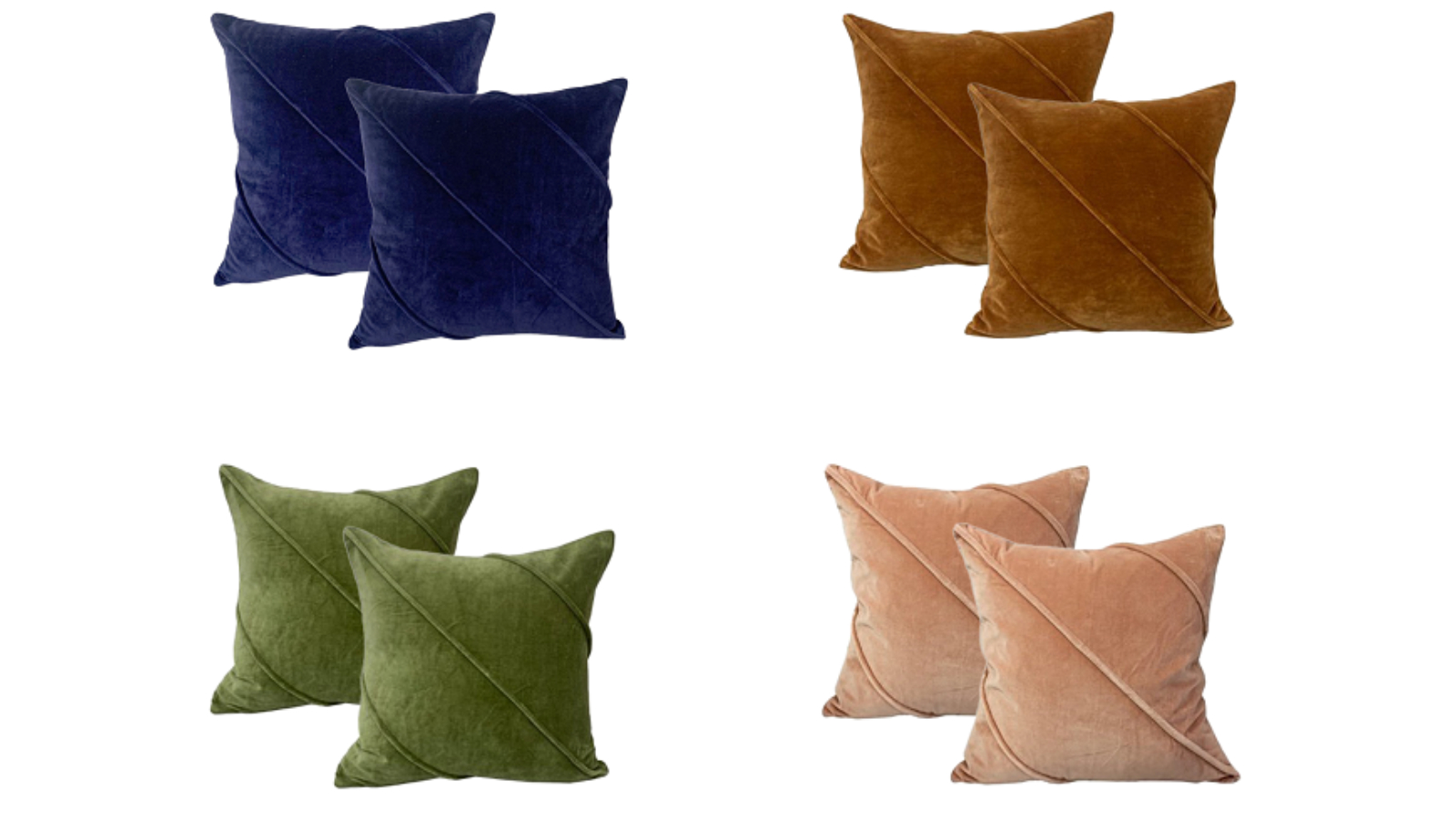 Cloud Linen Set of 2 Trova Velvet Cushion