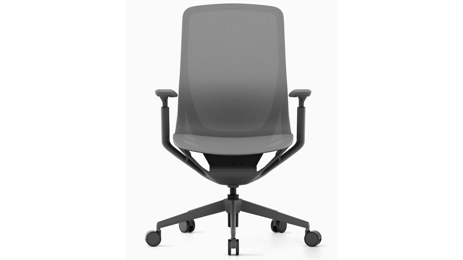 Desky Adjustable Armrest Style Echo Modern Office Chair - Dark Grey