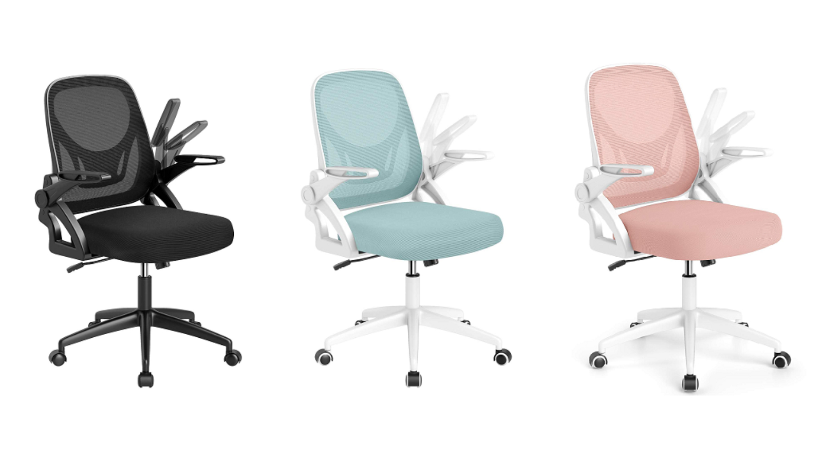 Costway Mesh Adjustable Ergonomic Swivel Chair with Lumbar Support/Flip-up Arms