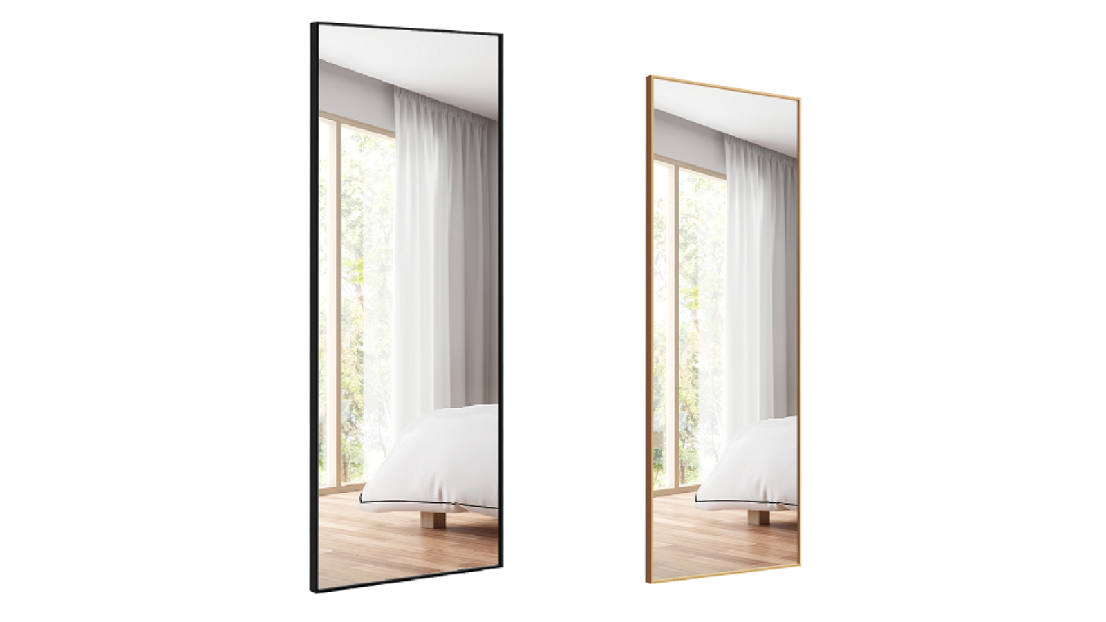 Costway 1.5metre Rectangle Aluminum Frame Full-Length Dressing Wall Mirror