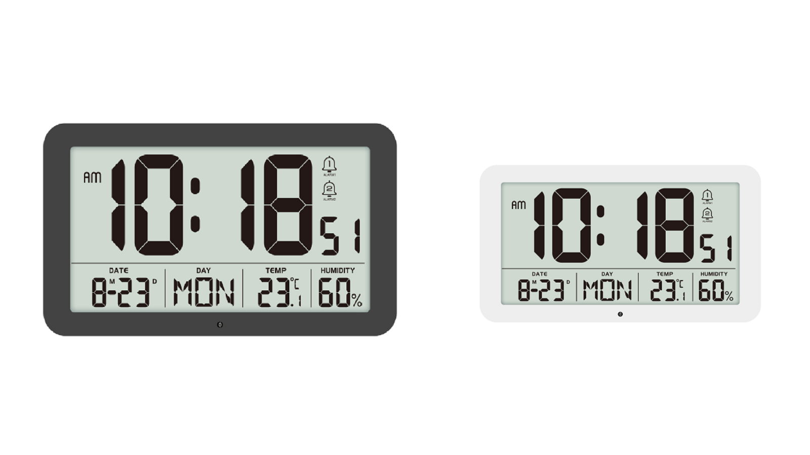 TODO 8.5inch LCD Temperature USB Power Wall Digital Alarm Clock