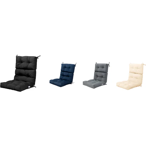 Costway Thickened Sun Protection Patio Low Back Chair Cushion with Non-Slip Rope Belt