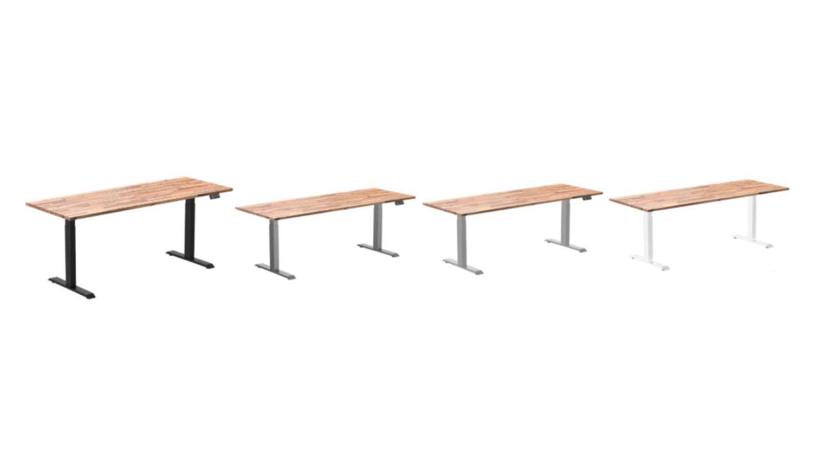 Desky Acacia Dual Softwood Sit Stand Desk 