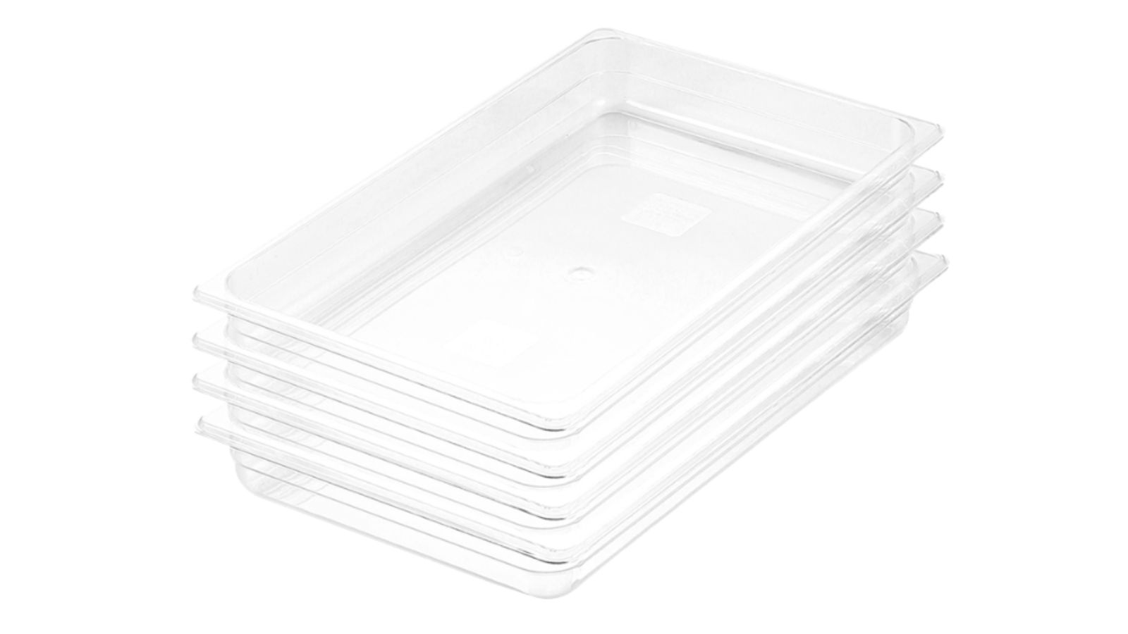 Soga Bundle of Clear Gastronorm GN Pan 1/1 Food Tray Storage - 6.5cm