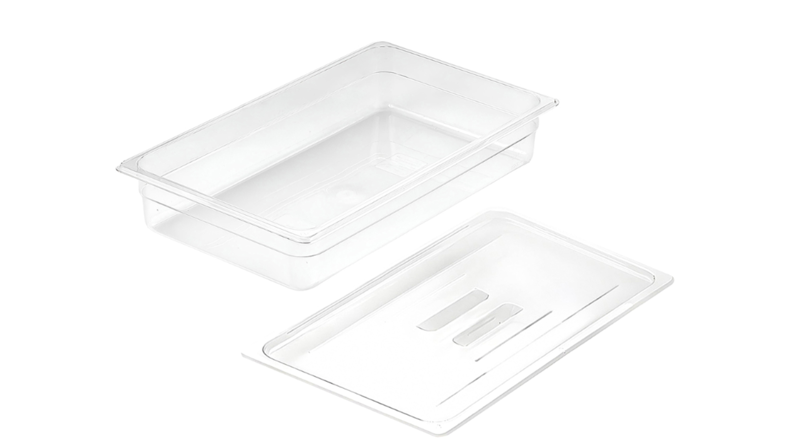 Soga Clear Gastronorm GN Pan 1/1 Food Tray Storage with Lid - 10cm 