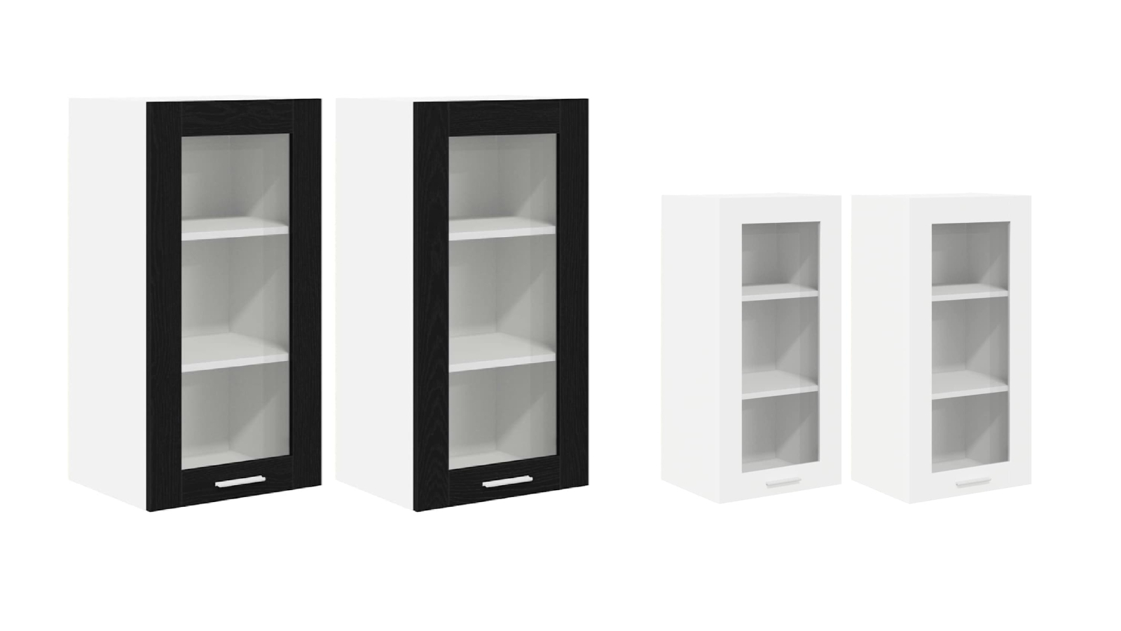 vidaXL 40 x 31 x 80cm 2 Piece Engineered Wood Hanging Cabinet
