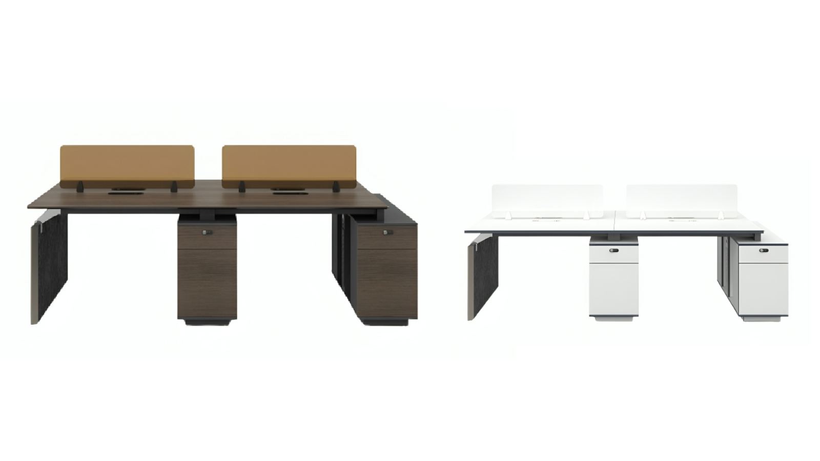 DreasyTech Knight 2.8m 4-Person Workstation with 4 Cabinet