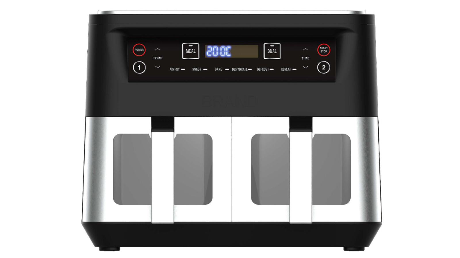 Kitchen Couture Dual View 2 x 5 Litre Air Fryer Harvey Norman