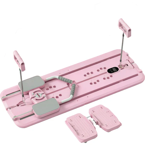 MaxU 3-Level Foldable Pilates Reformer Board - Pink
