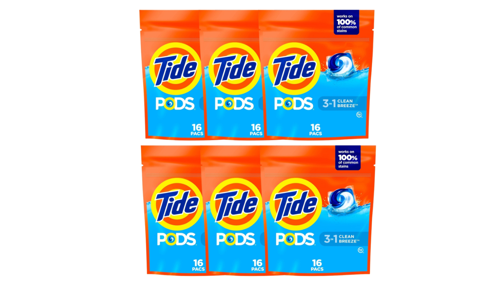 Tide 3-in-1 Clean Breeze 96 Piece Laundry Pod