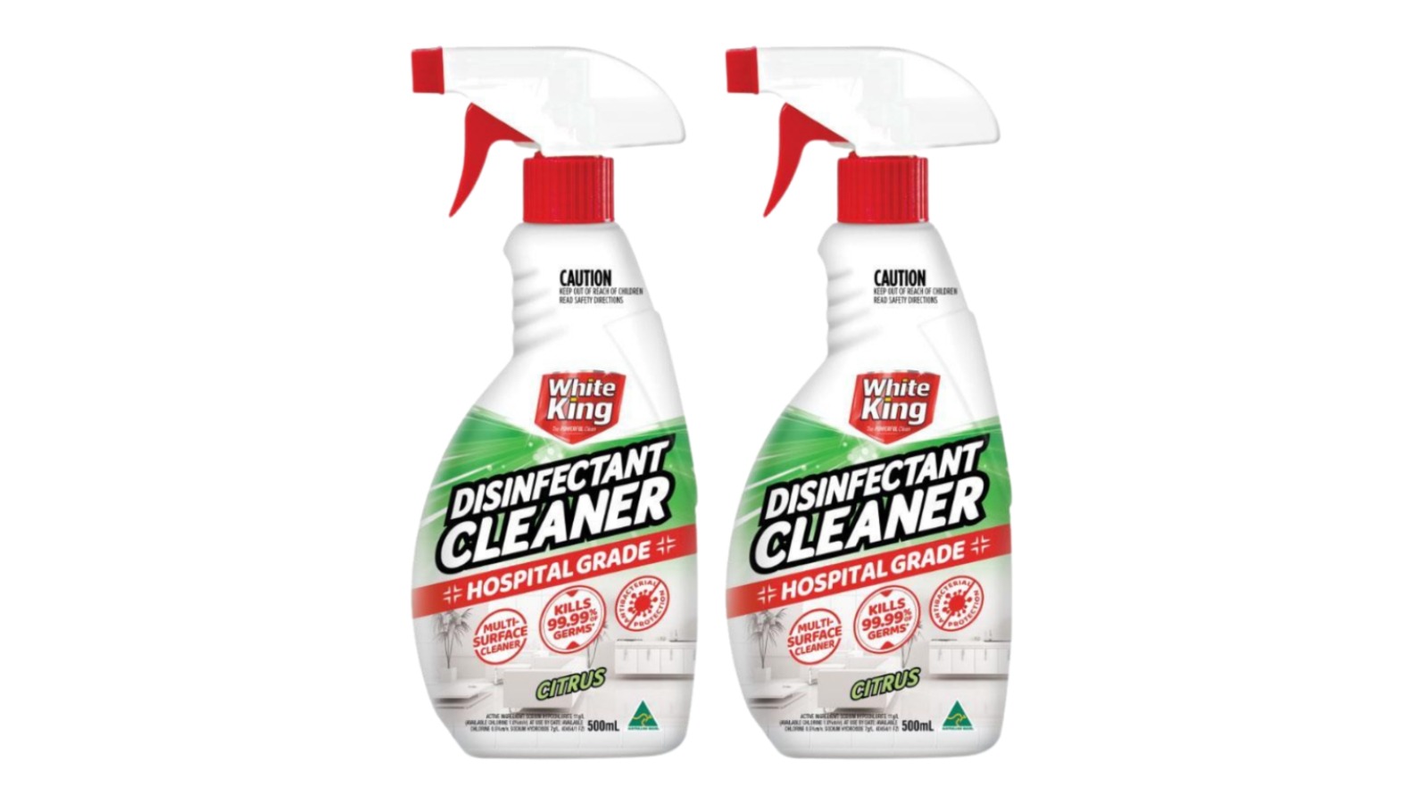 White King Set of 2 Disinfectant Spray - 500ml