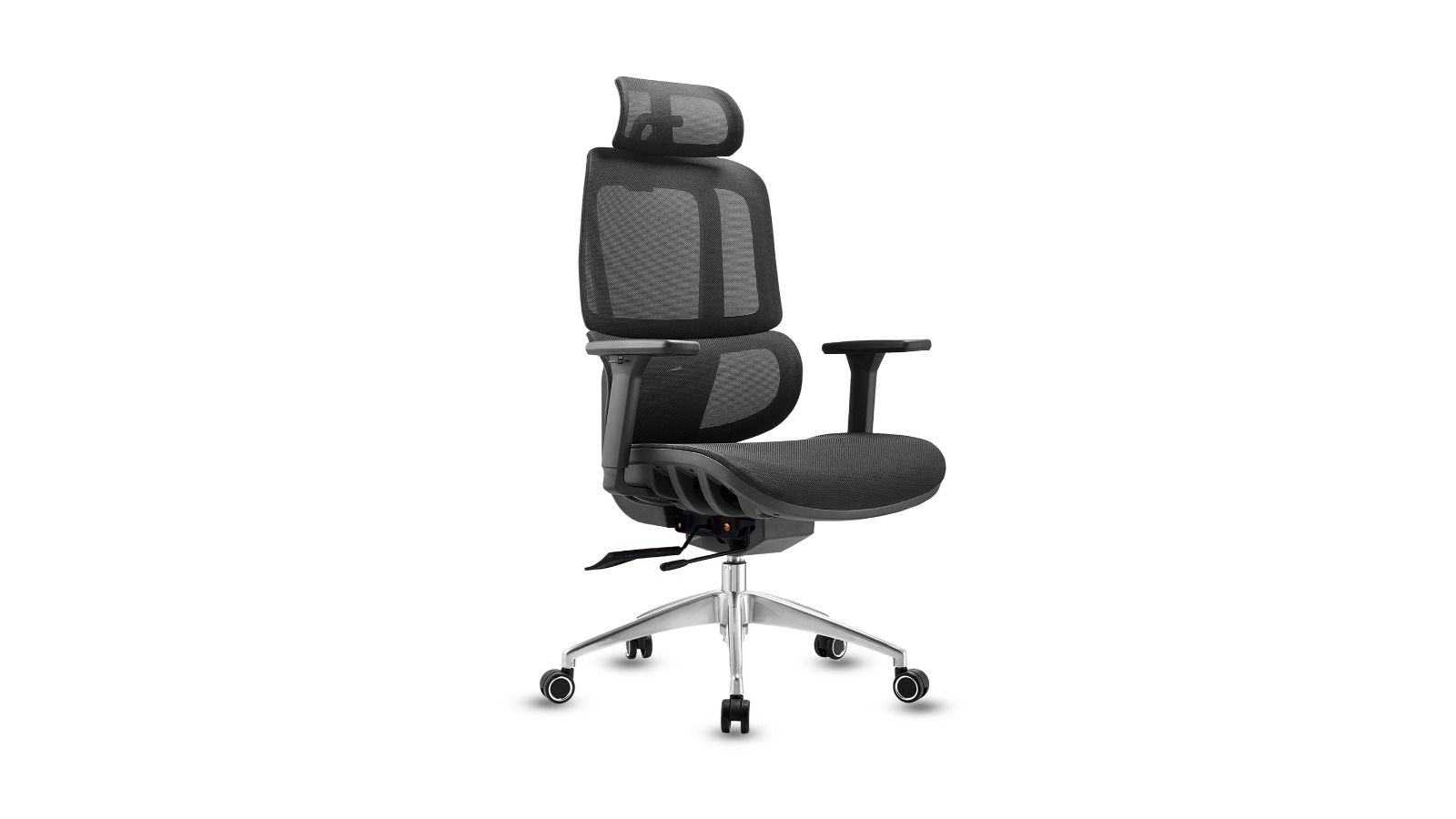 MIUZ Lumbar Mesh Ergonomic Recliner Executive Office Chair - Black