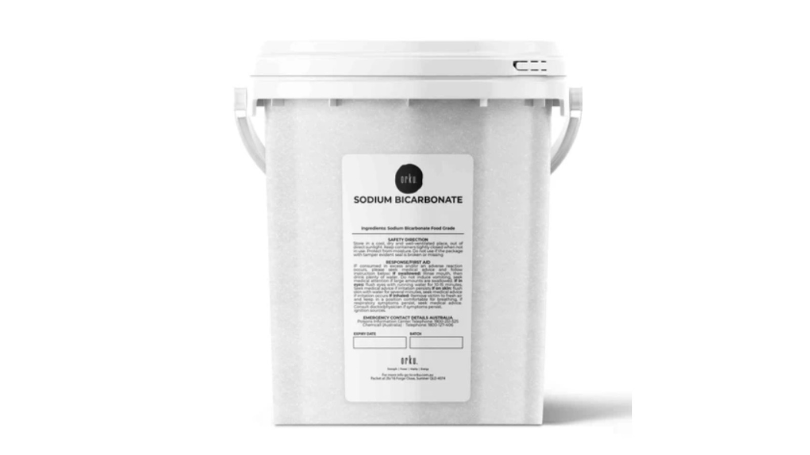 Orku Food Grade Aluminium Free Sodium Bicarbonate Powder Tub - 1.3kg