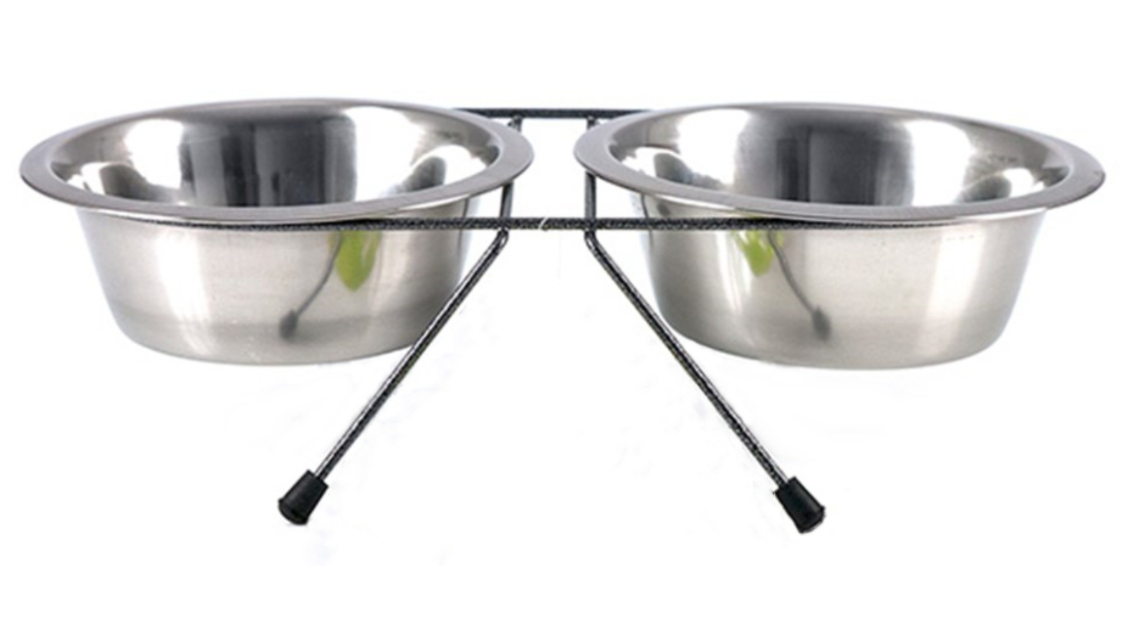 YES4PETS Set of 2 Pet Portable Steel Bowl Feeder - Medium 