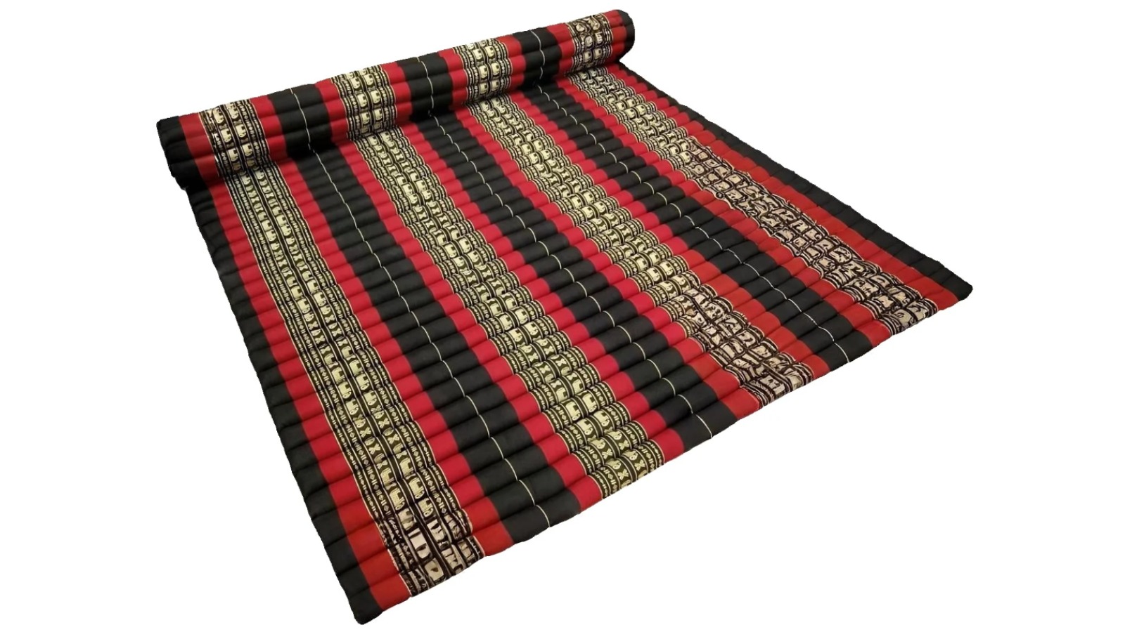 Mango Trees 200 x 152cm Queen Size Thai Kapok Roll-Up Mattress - Red