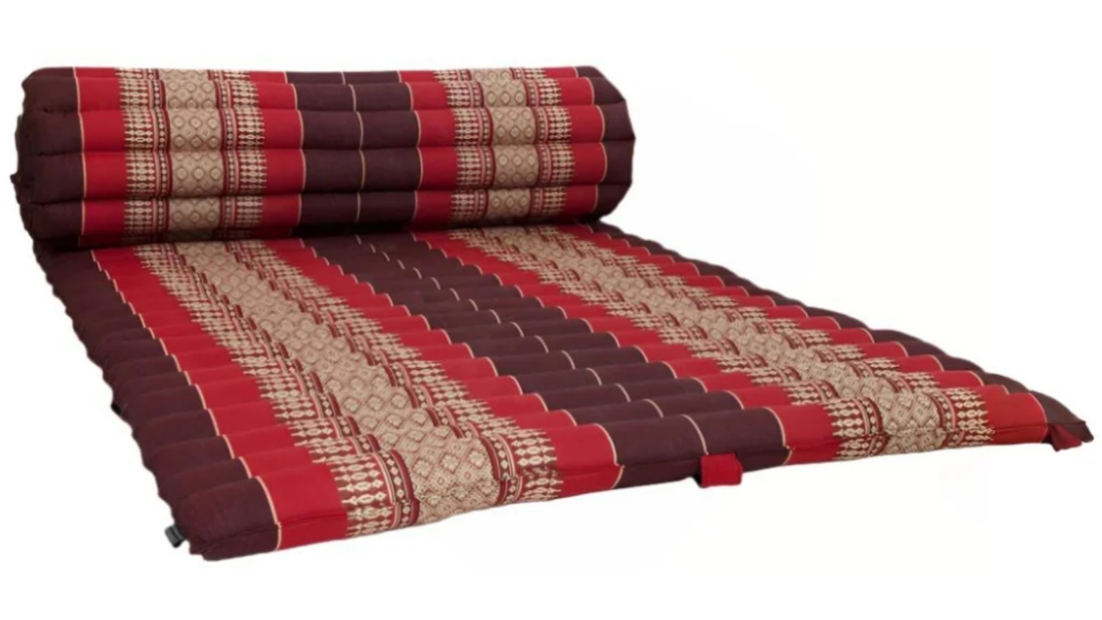 Mango Trees Handmade Thai Kapok Roll-Up Mattress Organic Sleeping Mat - Matte Red