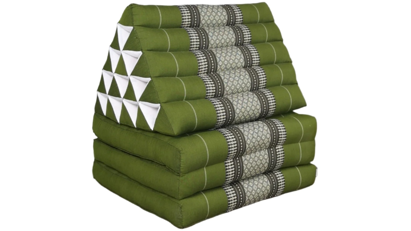 Mango Trees Jumbo 3-Fold Thai Triangle Day Bed Cushion - Green