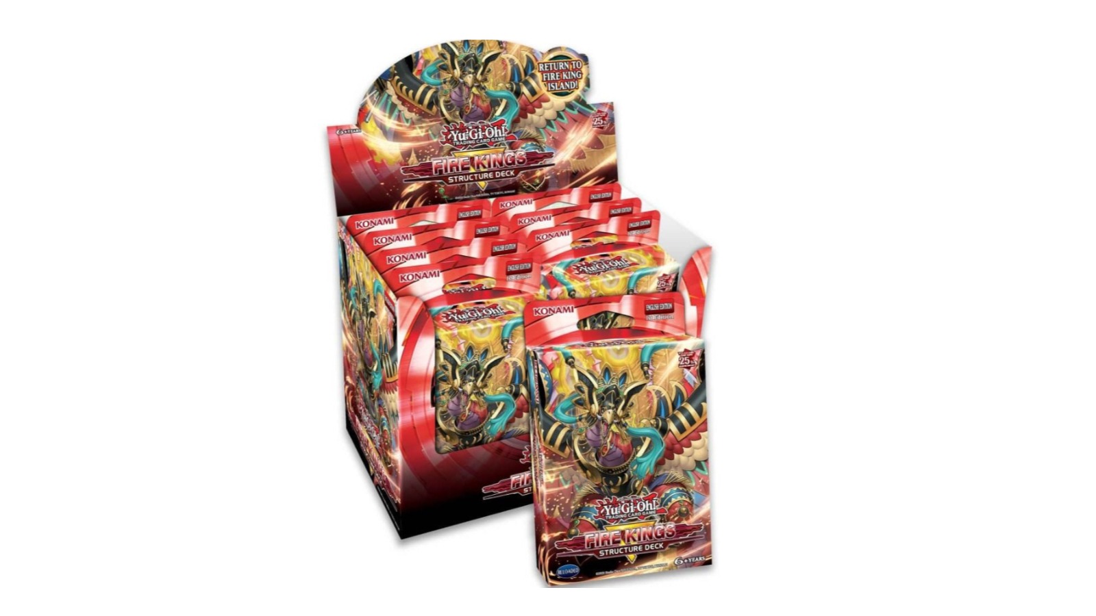 Konami Yugioh Revamped Fire Kings Structure Deck Display