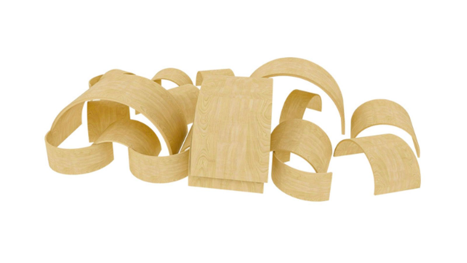 Jooyes Set of 20 Wooden Arches and Tunnels Building Blocks