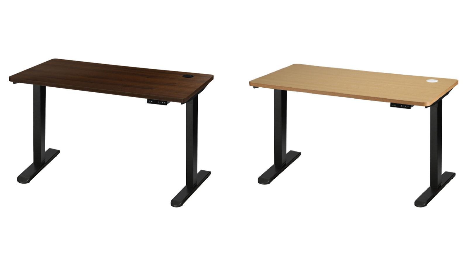Oikiture Black Frame 160cm Electric Single Motor Height Adjustable Standing Desk