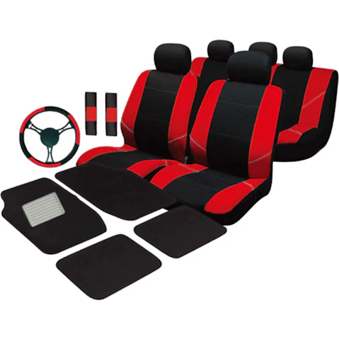My Car Universal Ultimate Car Accessories Value Pack - Red