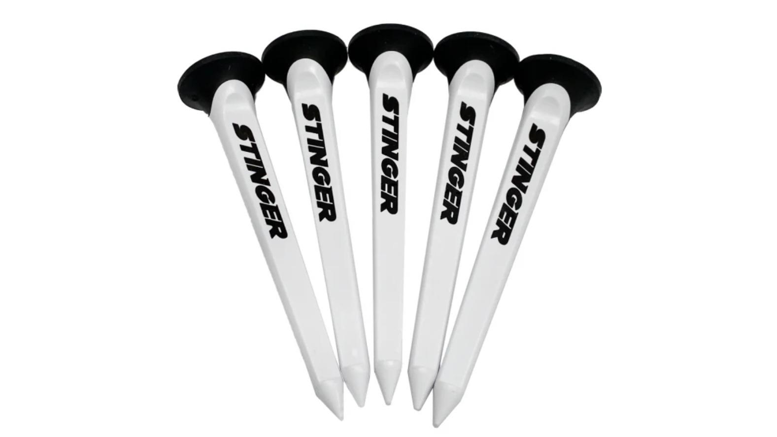 Stinger Golf Pack of 20 Pro Tee - Black/White