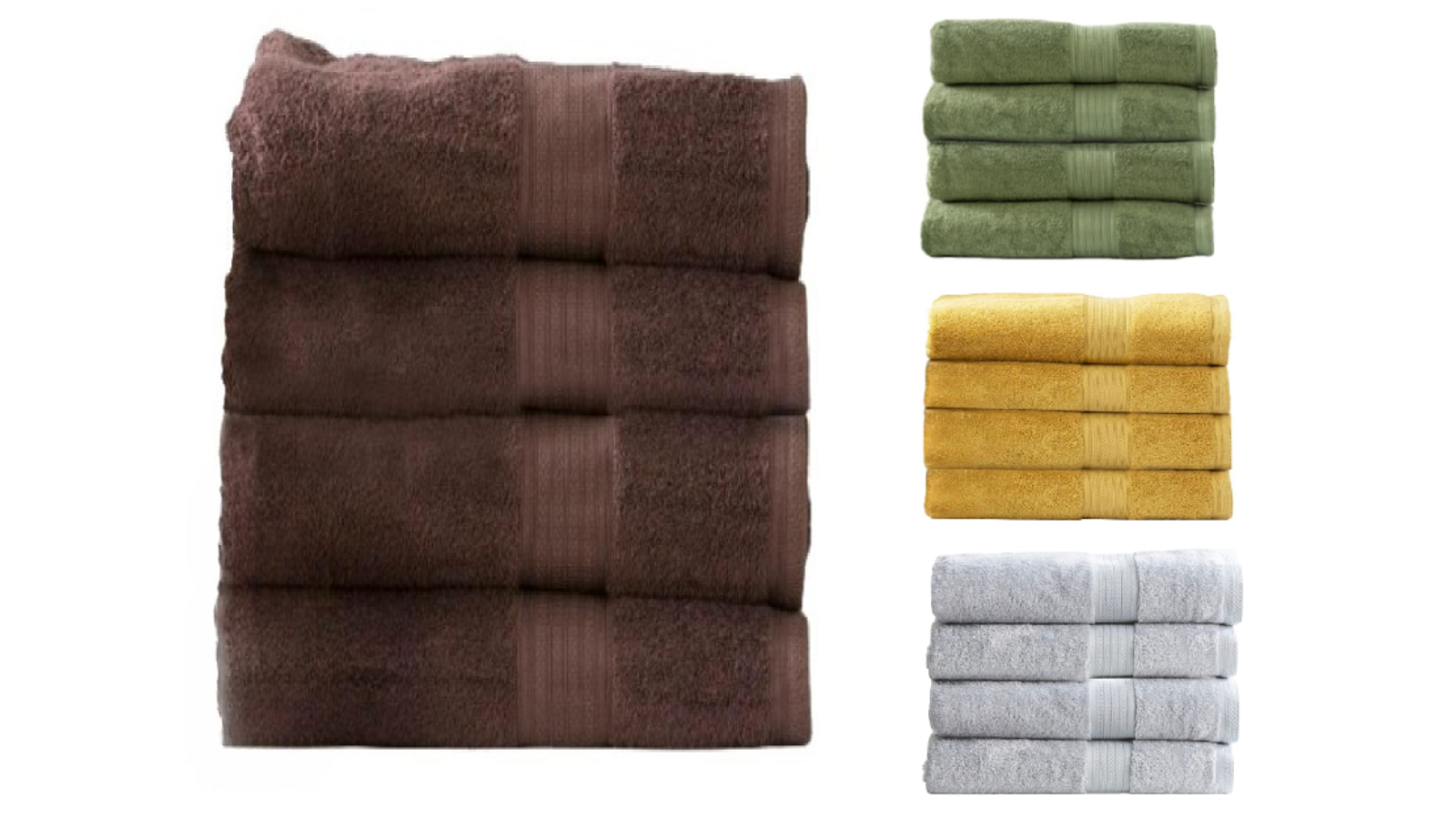 Renee Taylor 4 Piece Stella 650gsm Super Soft Bamboo Cotton Bath Towel