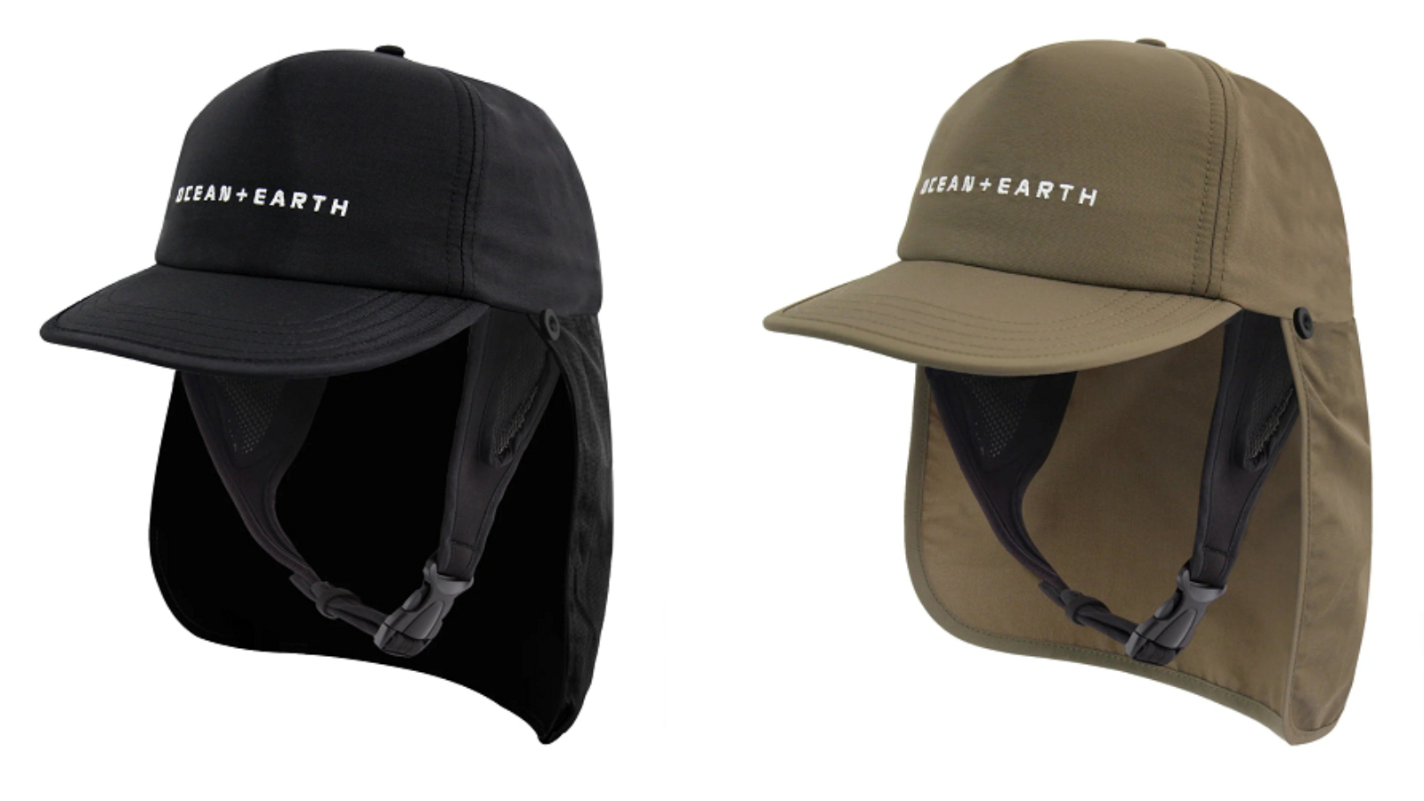 Ocean and Earth Bingin Strapback Cap with Flap and Chin Strap