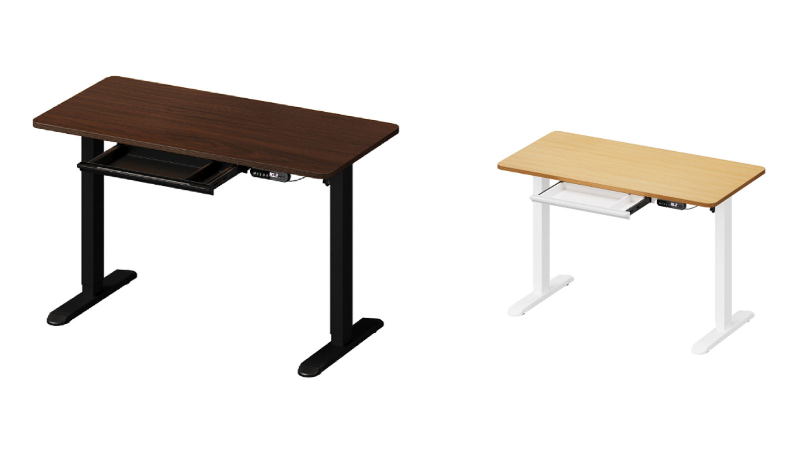 Oikiture 140cm Electric Adjustable Standing Office Table with Drawer