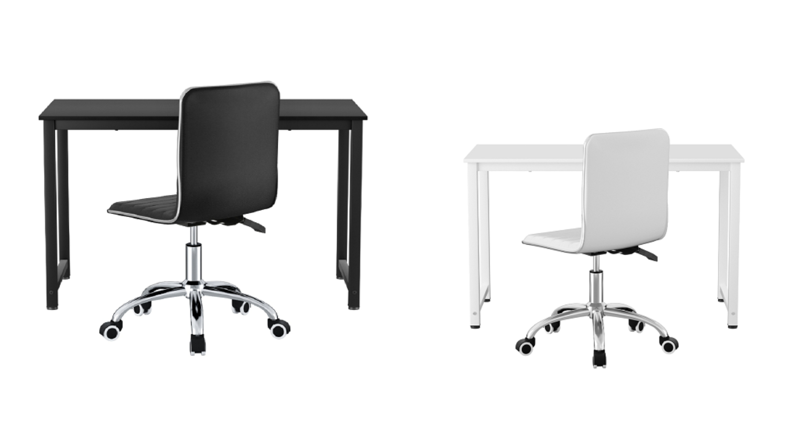 Artiss 120cm PU Leather Low Back Chair Computer Desk