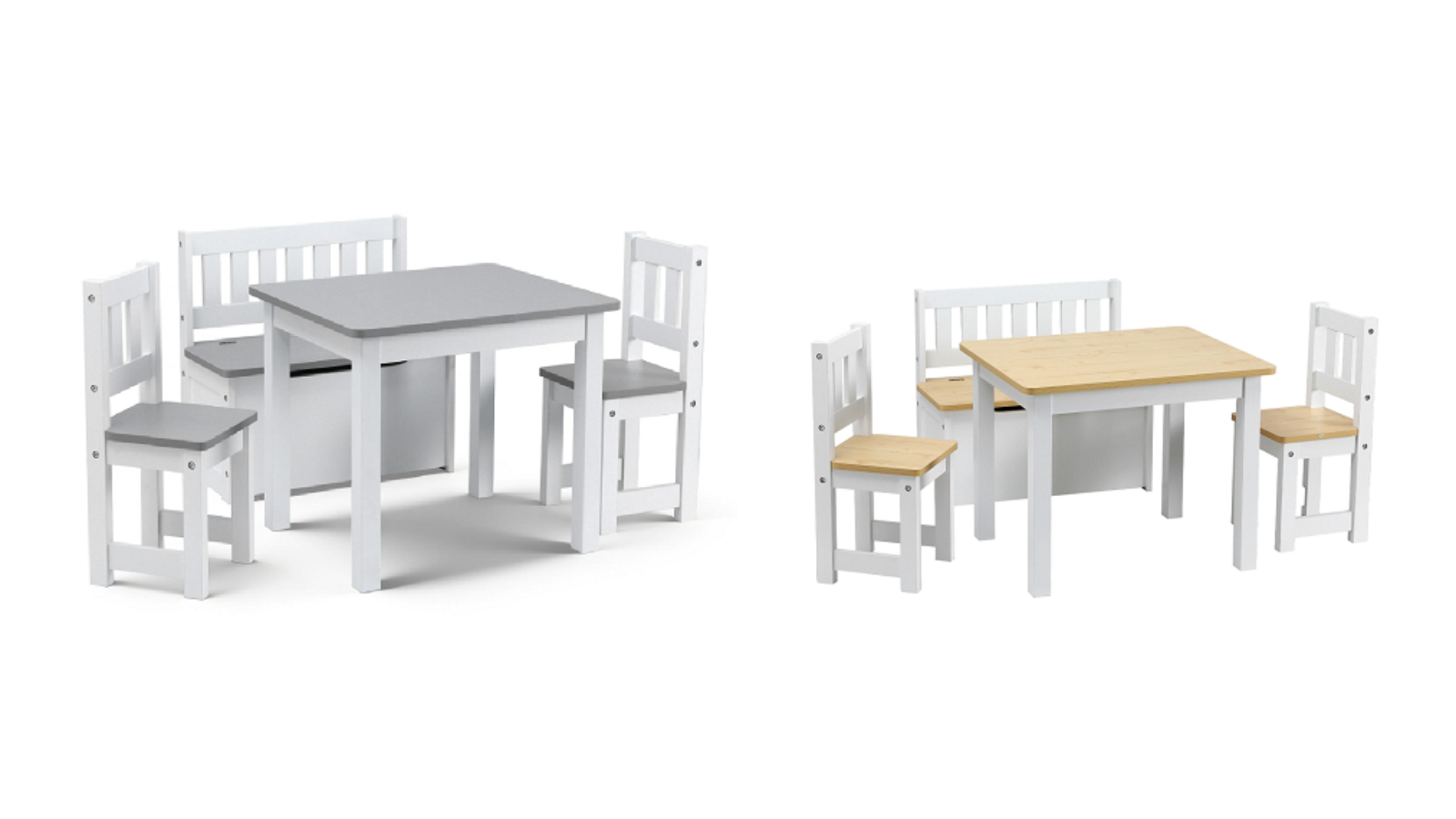 Keezi Kids Activity Table and Storage Bench Chair Set