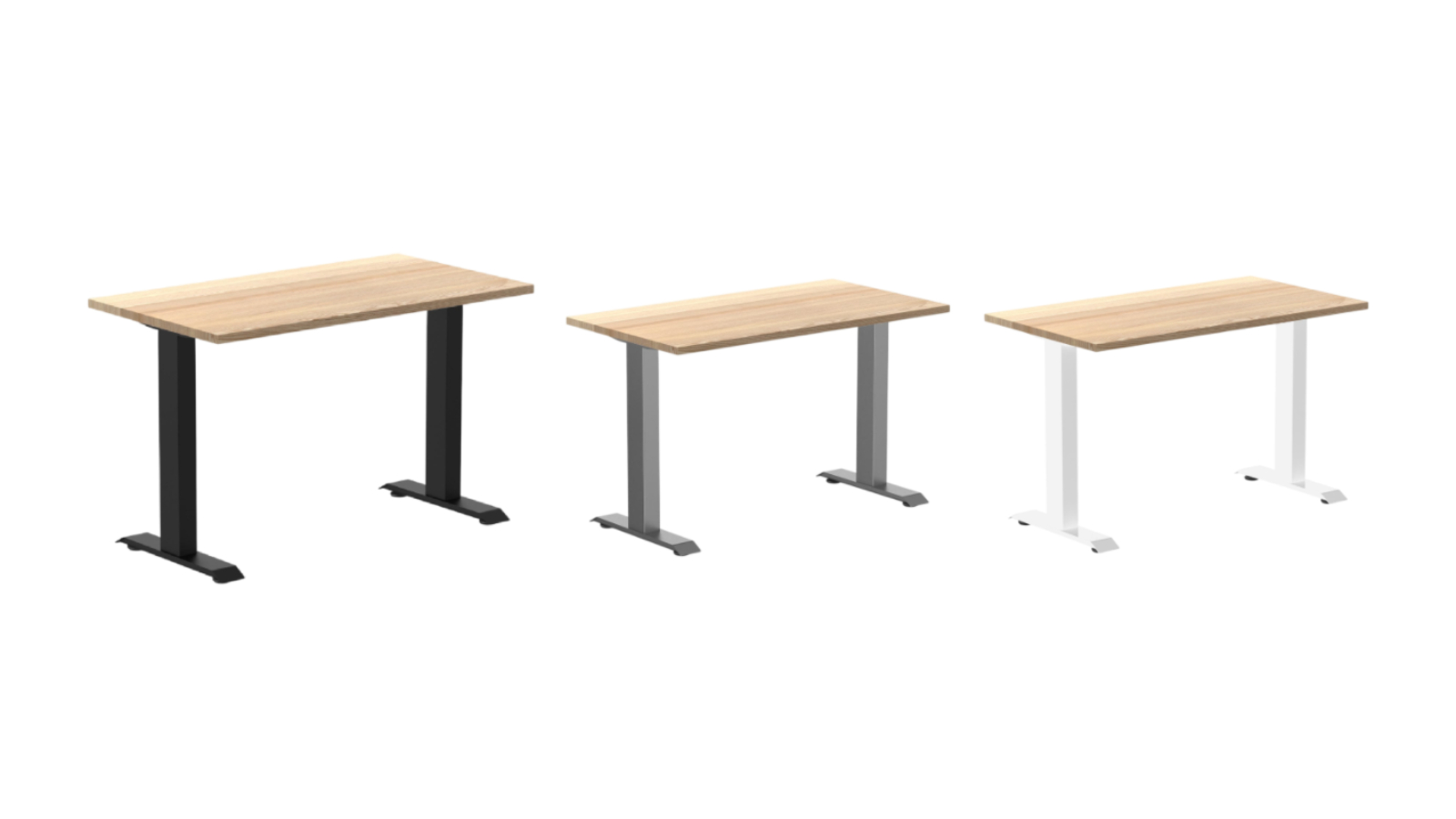 Desky White Ash Zero Mini Hardwood Office Desk