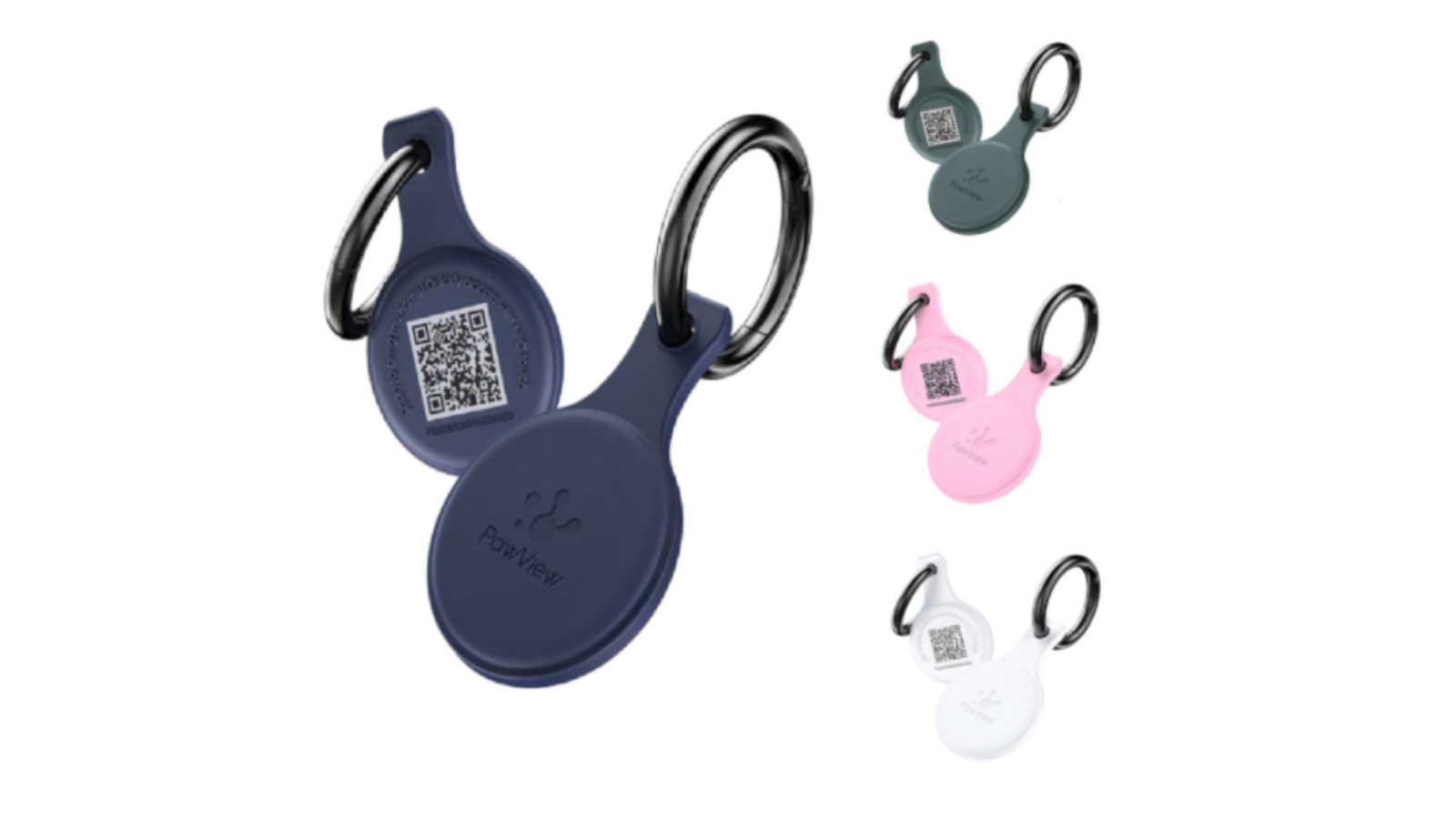 PawView Anti-Loss NFC and QR Code Smart Silent Silicone Pet ID Tag