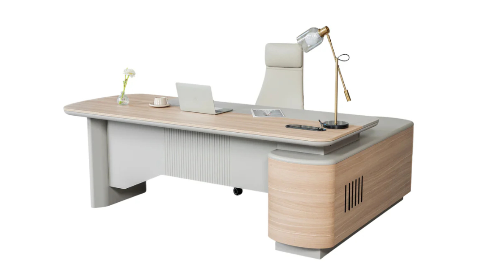 Innovatec Kelian Reversible Oak Executive Desk with Return - 180cm