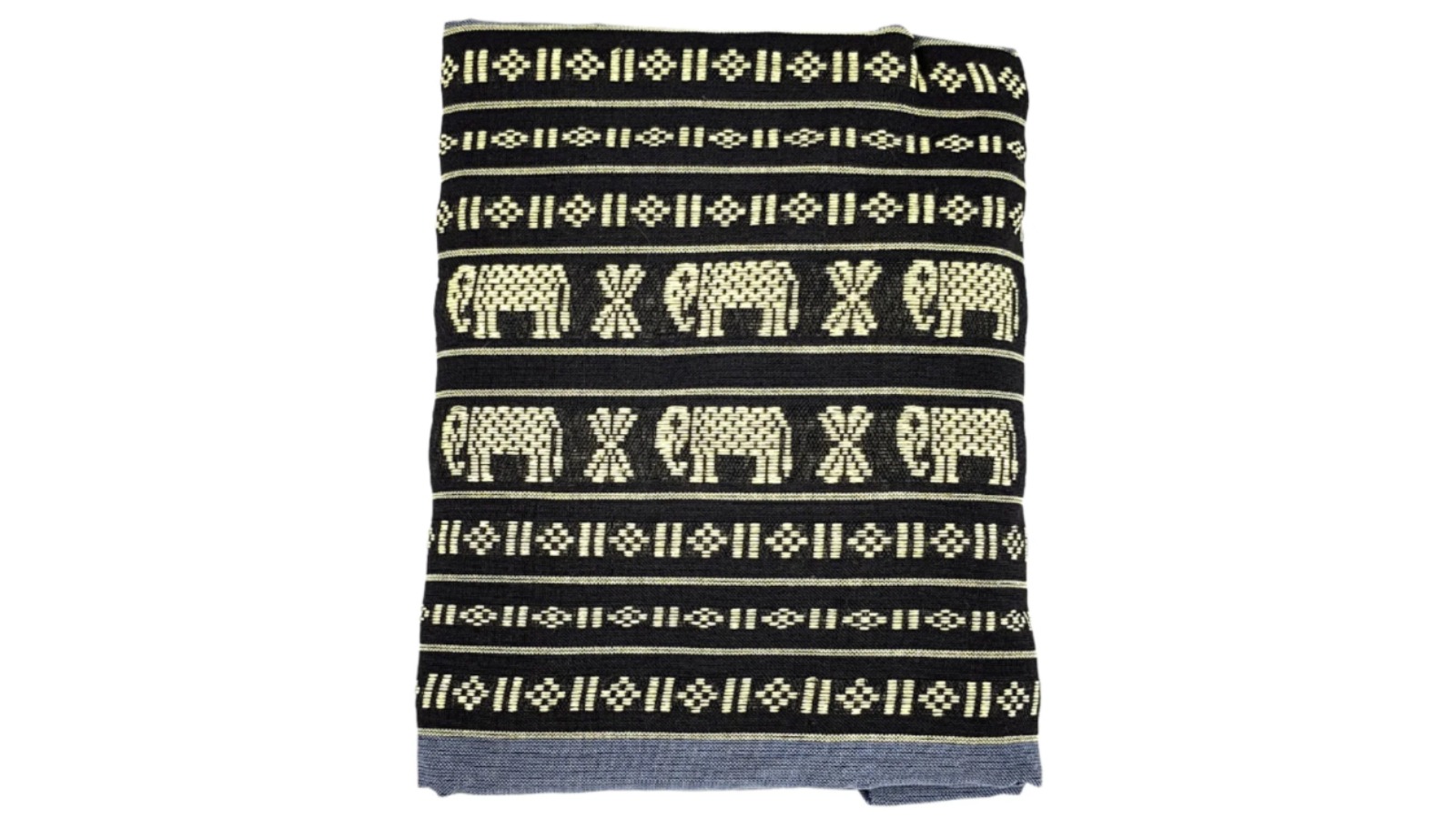 Mango Trees Jumbo Thai Triangle Mattress Cotton Handmade Protector Cover - Blue