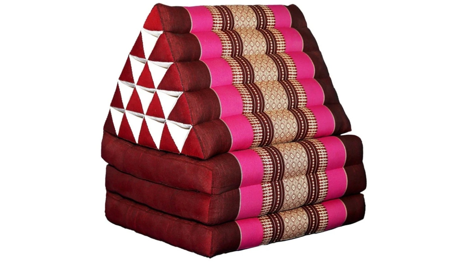 Mango Trees Jumbo 3-Fold Thai Triangle Day Bed Cushion - Pink