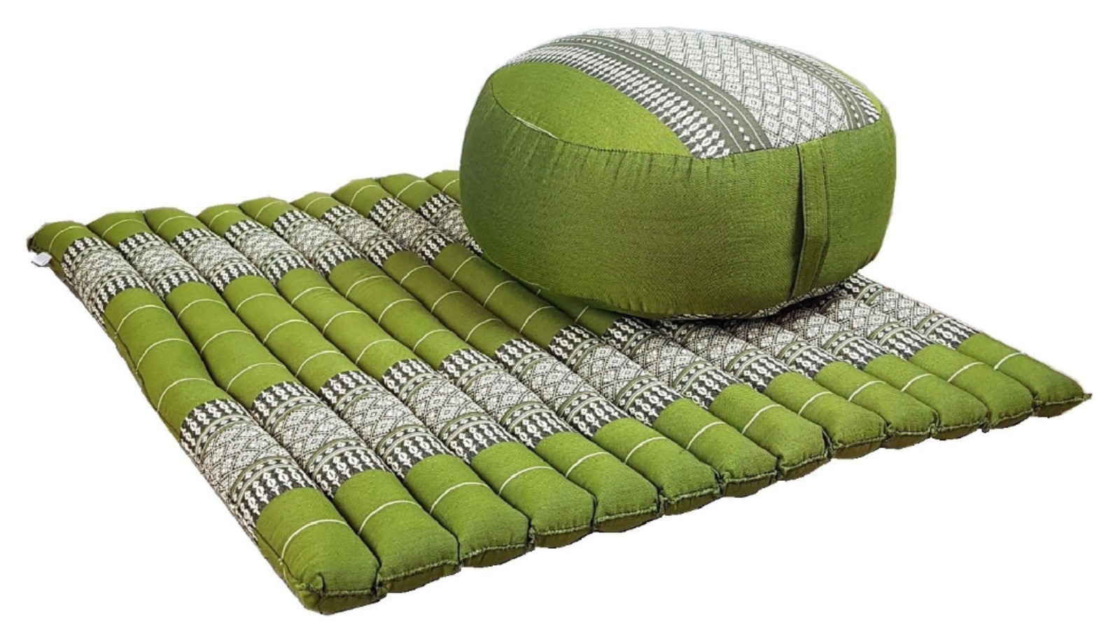 Mango Trees	Organic Kapok Round Cushion and Mat for Posture Support - Green