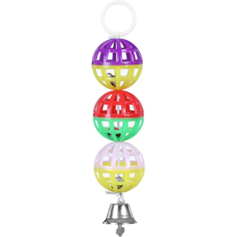 YES4PETS 4 x Small Hanging Swing Bird Bell Toy