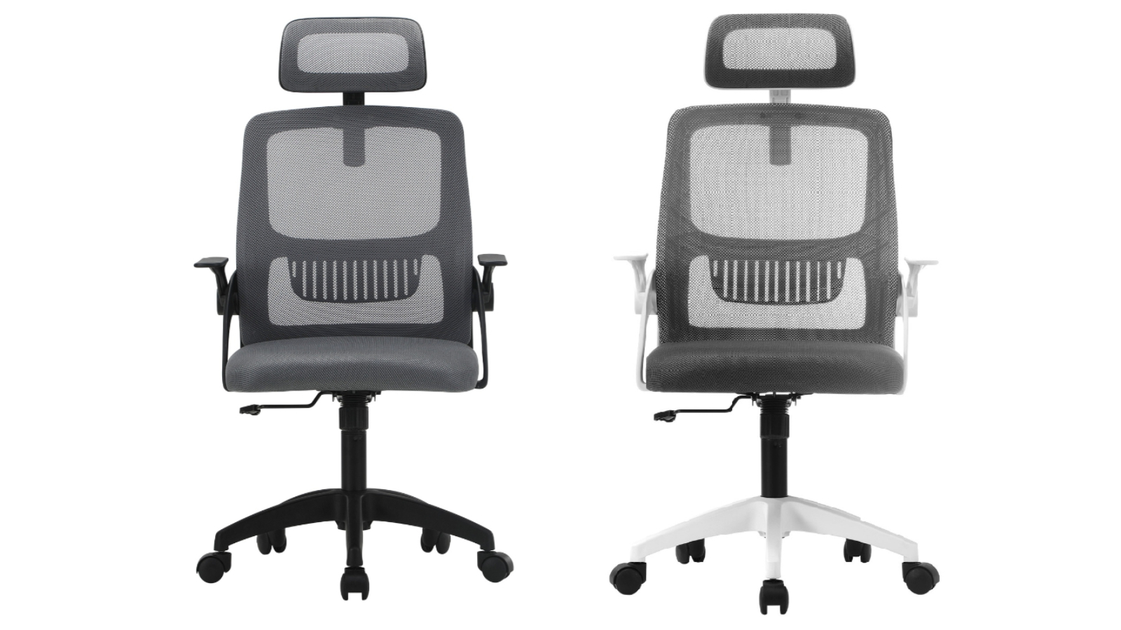 Oikiture Dark Mesh Executive Fabric Office Chair Harvey Norman
