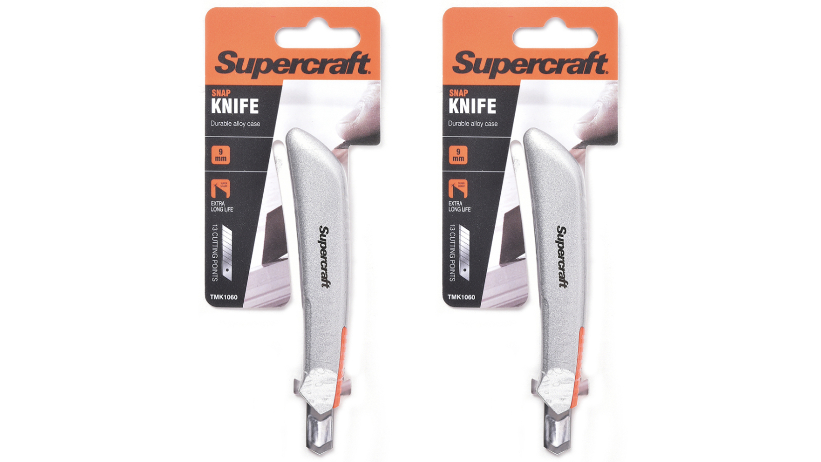 Supercraft Pack of 2 Retractable Utility Snap Knife 0.9cm Harvey Norman