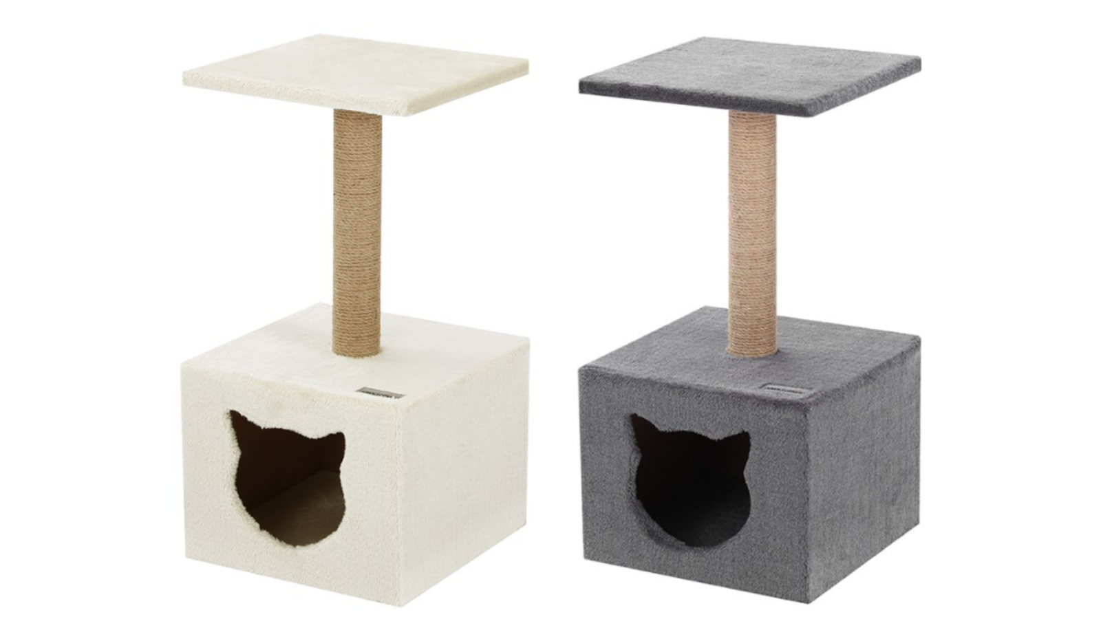 YES4PETS Beige/Grey Cat Tree Scratcher Post Pole - 58cm