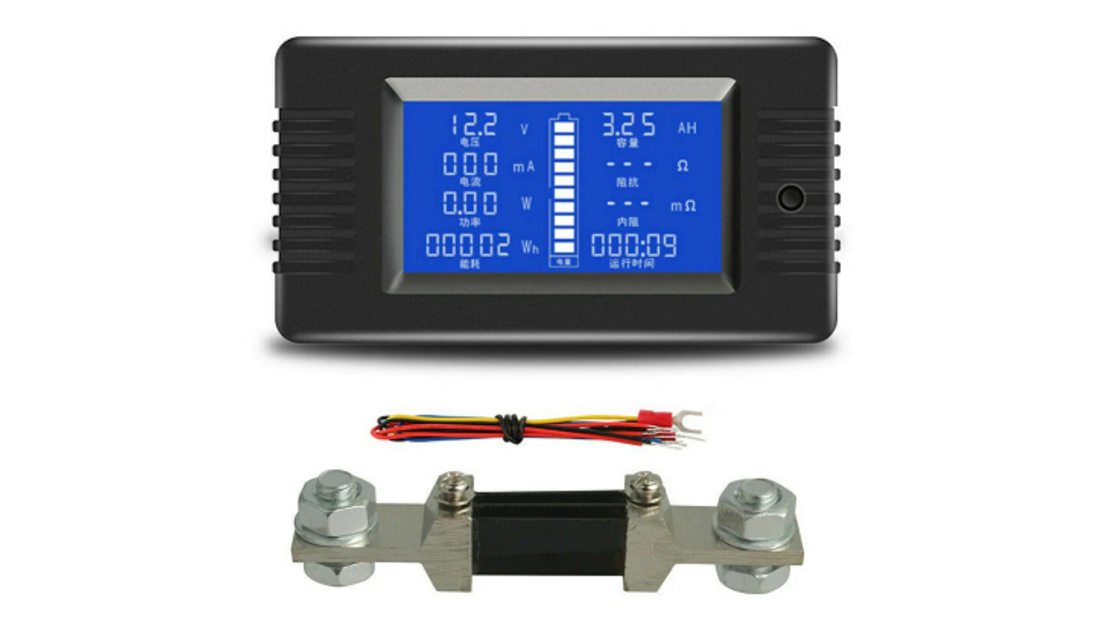BatteryMate BMDCBTMonitor300A DC Battery Monitor 300A Shunt with Wiring Tool for RV Car Solar System Durable